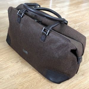 hugo boss leather duffle bag